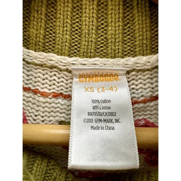 Girl's Gymboree Cottagecore Cable Knit Embroidered Collar Sweater 3-4 - Picture 4 of 4